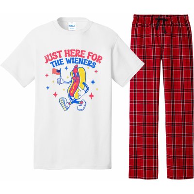 IM Just Here For The Wieners 4th Of July Hot Dog Pajama Set