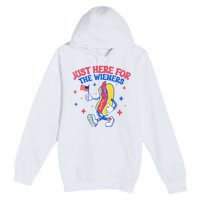 IM Just Here For The Wieners 4th Of July Hot Dog Premium Pullover Hoodie