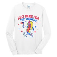 IM Just Here For The Wieners 4th Of July Hot Dog Tall Long Sleeve T-Shirt