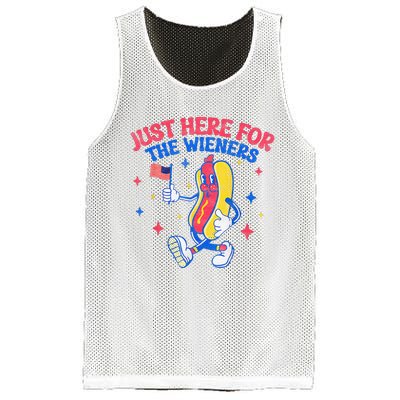 IM Just Here For The Wieners 4th Of July Hot Dog Mesh Reversible Basketball Jersey Tank