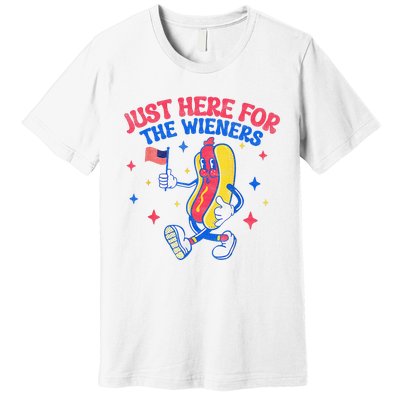 IM Just Here For The Wieners 4th Of July Hot Dog Premium T-Shirt