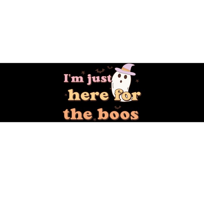 Im Just Here For The Boos Funny Gift Halloween Ghost Bumper Sticker