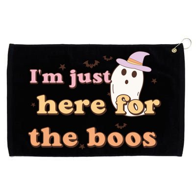 Im Just Here For The Boos Funny Gift Halloween Ghost Grommeted Golf Towel