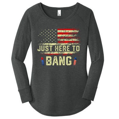 IM Just Here To Funny Bang 4th Of July Women's Perfect Tri Tunic Long Sleeve Shirt