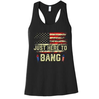 IM Just Here To Funny Bang 4th Of July Women's Racerback Tank