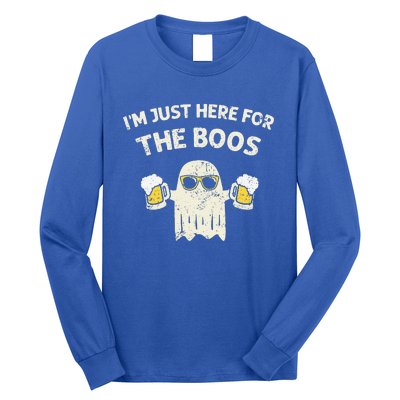 Im Just Here For The Boos Halloween Beer Lovers Drinking Long Sleeve Shirt