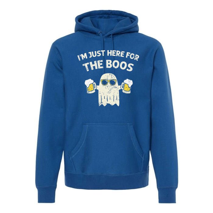 Im Just Here For The Boos Halloween Beer Lovers Drinking Premium Hoodie