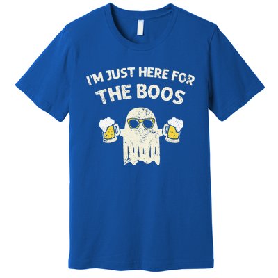 Im Just Here For The Boos Halloween Beer Lovers Drinking Premium T-Shirt