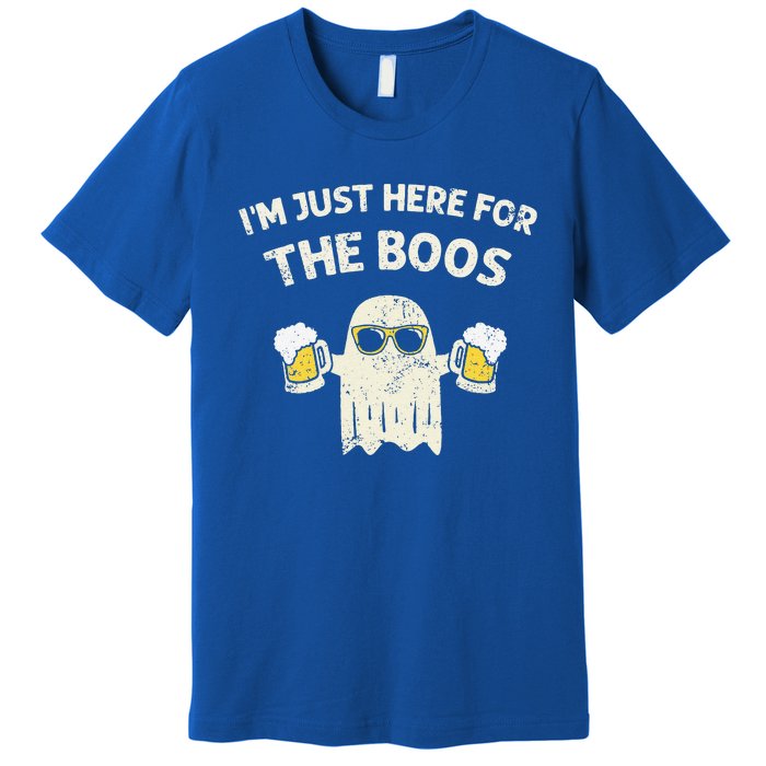 Im Just Here For The Boos Halloween Beer Lovers Drinking Premium T-Shirt