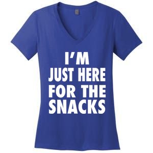 Im Just Here For The Snacks Gift Women's V-Neck T-Shirt