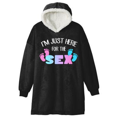 I'm Just Here For The Sex Gender Reveal Hooded Wearable Blanket