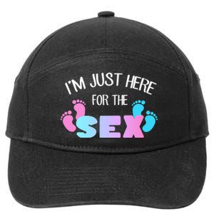 I'm Just Here For The Sex Gender Reveal 7-Panel Snapback Hat