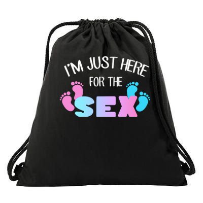 I'm Just Here For The Sex Gender Reveal Drawstring Bag