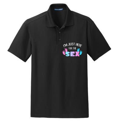 I'm Just Here For The Sex Gender Reveal Dry Zone Grid Polo