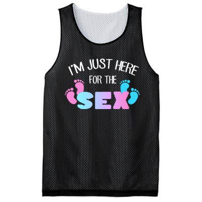 I'm Just Here For The Sex Gender Reveal Mesh Reversible Basketball Jersey Tank