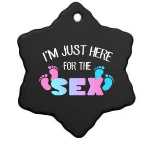 I'm Just Here For The Sex Gender Reveal Ceramic Star Ornament