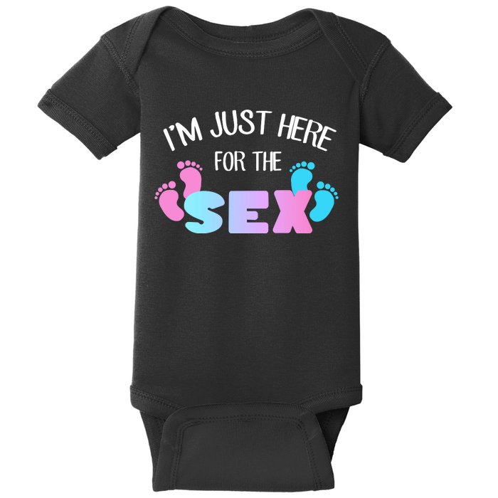 I'm Just Here For The Sex Gender Reveal Baby Bodysuit