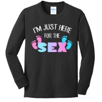 I'm Just Here For The Sex Gender Reveal Kids Long Sleeve Shirt