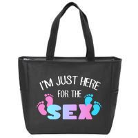 I'm Just Here For The Sex Gender Reveal Zip Tote Bag