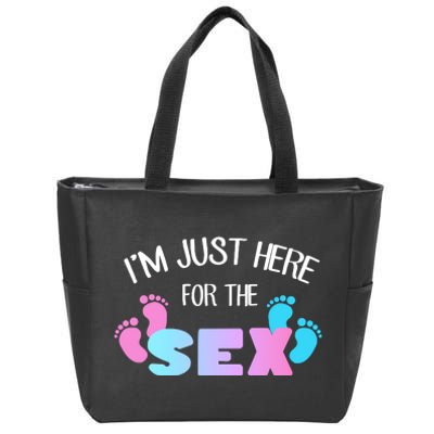 I'm Just Here For The Sex Gender Reveal Zip Tote Bag