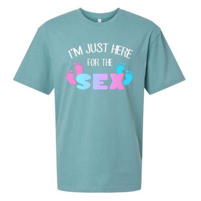 I'm Just Here For The Sex Gender Reveal Sueded Cloud Jersey T-Shirt