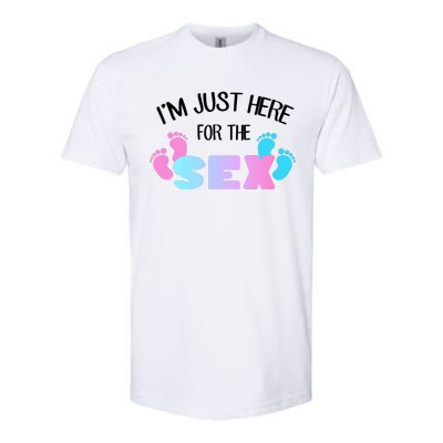 I'm Just Here For The Sex Gender Reveal Softstyle® CVC T-Shirt