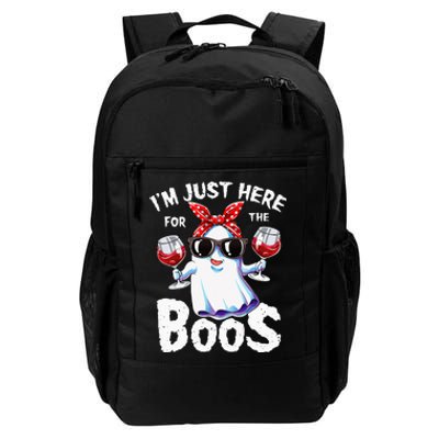 Im Just Here For The Boos Halloween Women Ghost Cute Funny Daily Commute Backpack