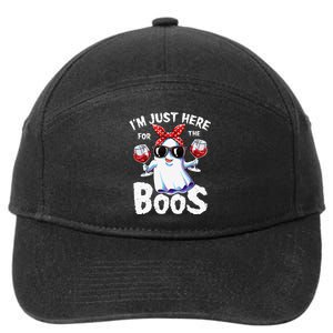 Im Just Here For The Boos Halloween Women Ghost Cute Funny 7-Panel Snapback Hat