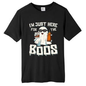 Im Just Here For The Boos Halloween Ghost Bourbon Whiskey Tall Fusion ChromaSoft Performance T-Shirt