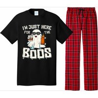 Im Just Here For The Boos Halloween Ghost Bourbon Whiskey Pajama Set