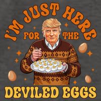 IM Just Here For The Deviled Eggs Fun Trump 47th President Vector Backpack