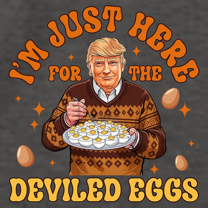 IM Just Here For The Deviled Eggs Fun Trump 47th President Vector Backpack