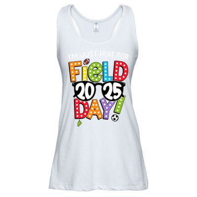 I'm Just Here For Field Day 2025 Games For Field Day 2025 Games Team Teacher  Ladies Essential Flowy Tank