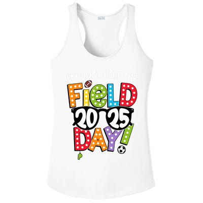 I'm Just Here For Field Day 2025 Games For Field Day 2025 Games Team Teacher  Ladies PosiCharge Competitor Racerback Tank