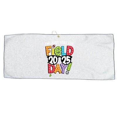 I'm Just Here For Field Day 2025 Games For Field Day 2025 Games Team Teacher  Large Microfiber Waffle Golf Towel