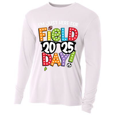 I'm Just Here For Field Day 2025 Games For Field Day 2025 Games Team Teacher  Cooling Performance Long Sleeve Crew