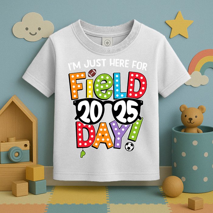 I'm Just Here For Field Day 2025 Games For Field Day 2025 Games Team Teacher  Toddler T-Shirt