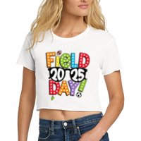 I'm Just Here For Field Day 2025 Games For Field Day 2025 Games Team Teacher  Crop Top