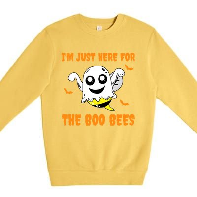 Im Just Here For The Boo Bees Halloween Gift Premium Crewneck Sweatshirt