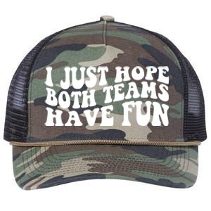 I Just Hope Both Teams Have Fun Retro Rope Trucker Hat Cap