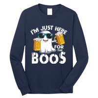 Im Just Here For The Boos Beer Ghost Halloween Long Sleeve Shirt