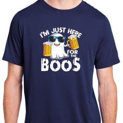 Im Just Here For The Boos Beer Ghost Halloween Adult ChromaSoft Performance T-Shirt