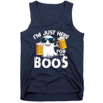 Im Just Here For The Boos Beer Ghost Halloween Tank Top