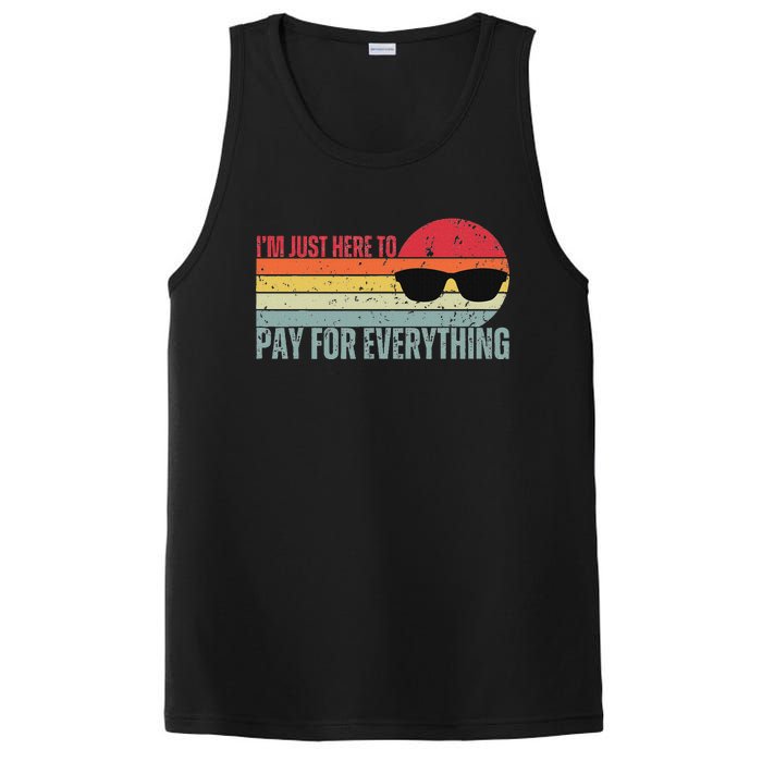 IM Just Here To Pay For Everything Funny Mom Dad PosiCharge Competitor Tank