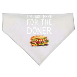 IM Just Here For The Doner Funny Kebab Food Cute Gift USA-Made Doggie Bandana