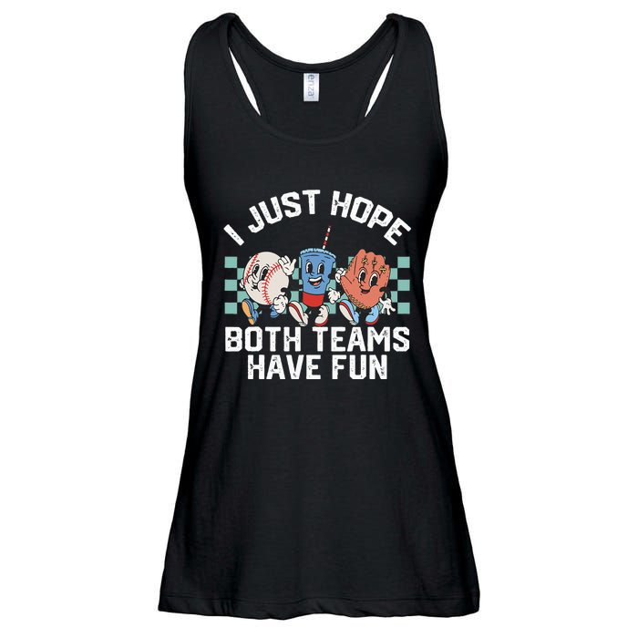 I Just Hope Both Teams Have Fun Or Baseball Ladies Essential Flowy Tank