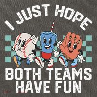 I Just Hope Both Teams Have Fun Or Baseball Cotton Canvas Backpack