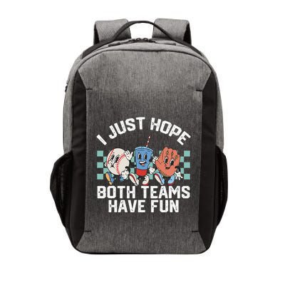 I Just Hope Both Teams Have Fun Or Baseball Vector Backpack