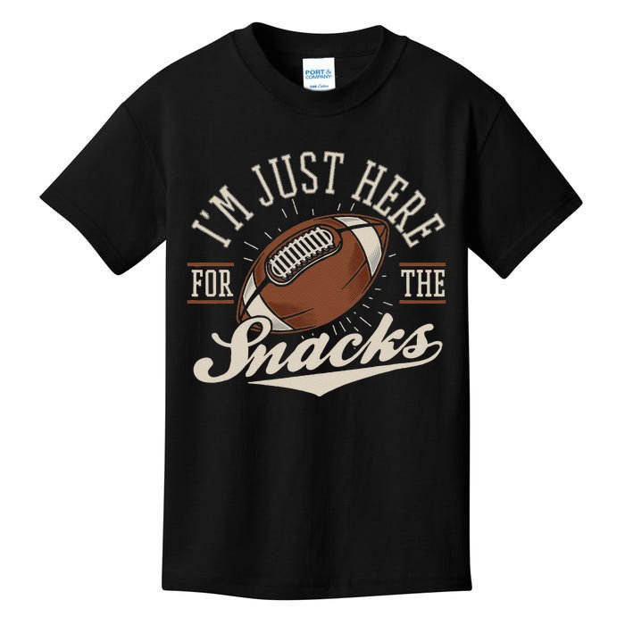 IM Just Here For The Snacks Funny Fantasy Football League Gift Kids T-Shirt