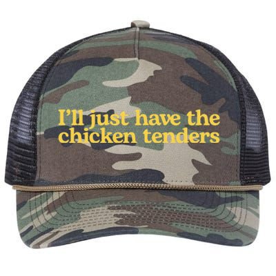 I'll Just Have The Chicken Tenders Funny Retro Rope Trucker Hat Cap